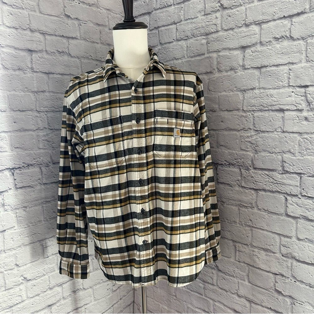 Carhartt relax fit men’s long sleeve button down shirt - Picture 2 of 8